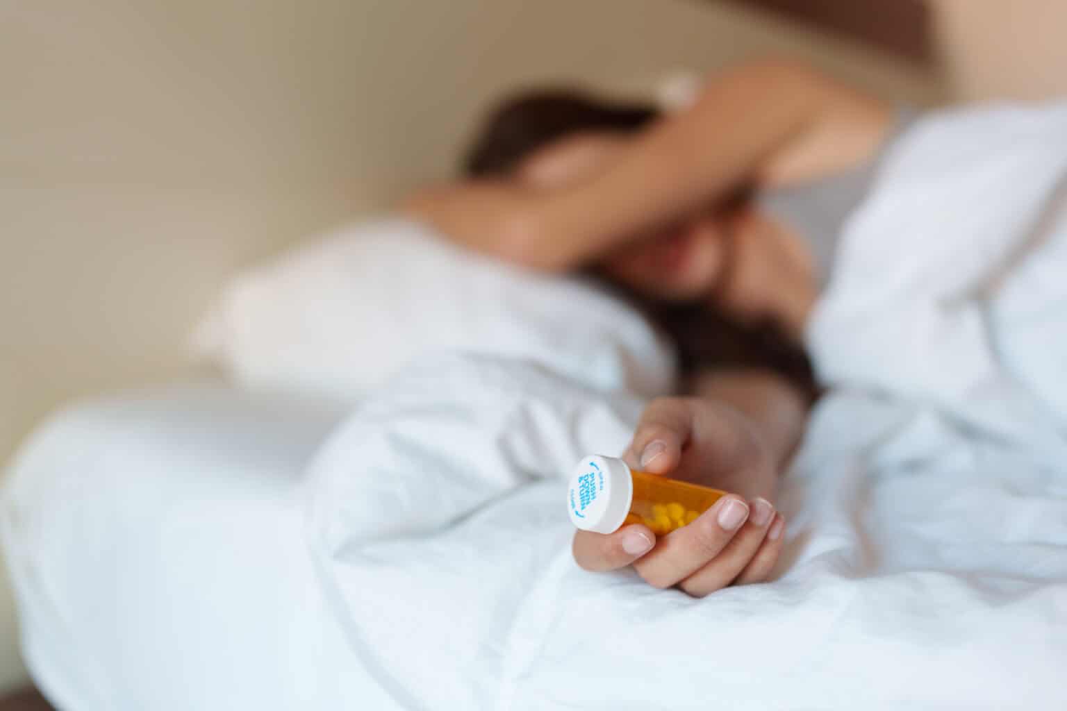prescription bottle showing how Xanax dependence can develop even as prescribed