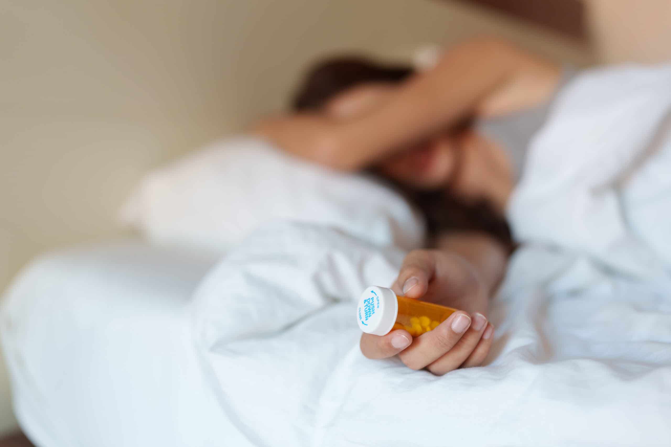 prescription bottle showing how Xanax dependence can develop even as prescribed